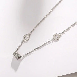 Collar Tubito de Zirconia