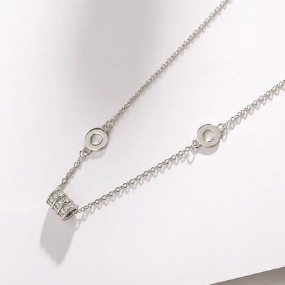 Collar Tubito de Zirconia