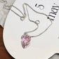 Collar corazón de frutilla