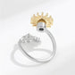 Anillo girasol giratorio