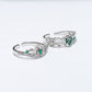 Set de anillos de pareja Slytherin