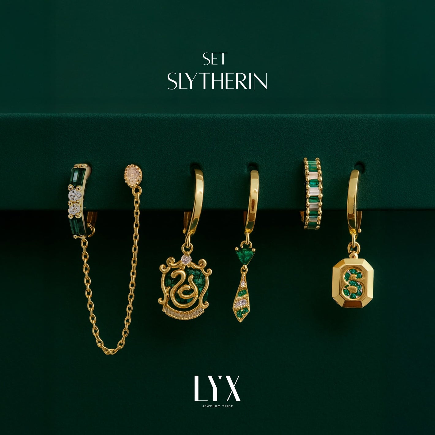 Set aretes Slytherin