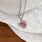 Collar corazón de frutilla