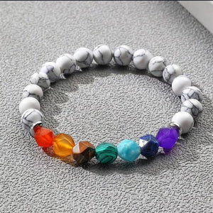 Pulsera 7 Chakras Blanca