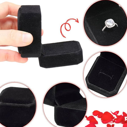 Cajita anillo cuadrada 🖤