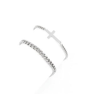 Pulsera doble Cruz
