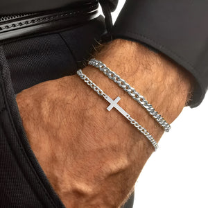 Pulsera doble Cruz