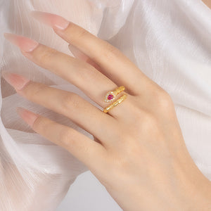 Anillo Serpiente Carmesí