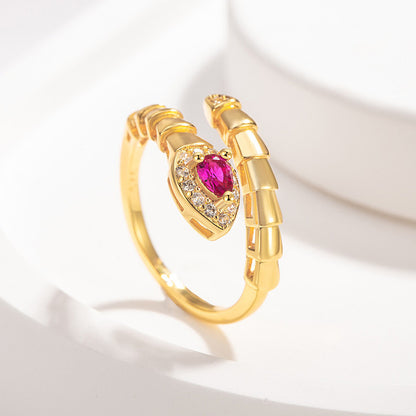 Anillo Serpiente Carmesí