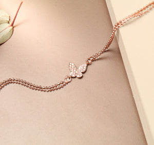 Pulsera doble mariposa
